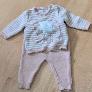 Rene Rofe Baby Pink Elephant Matching Set